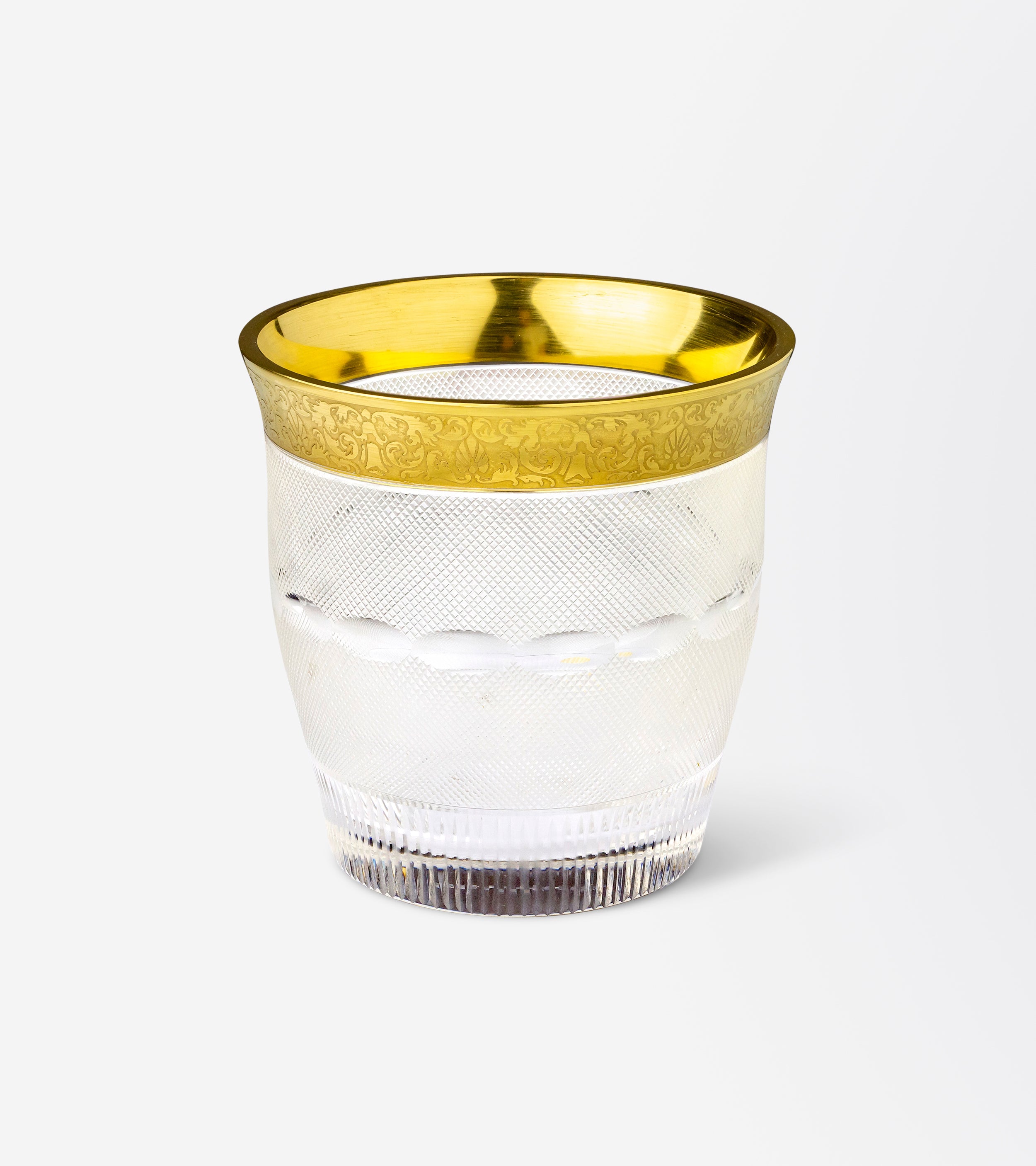 Crystal Ice Bucket by Moser in the "Splendid" Pattern - The Antique Guild