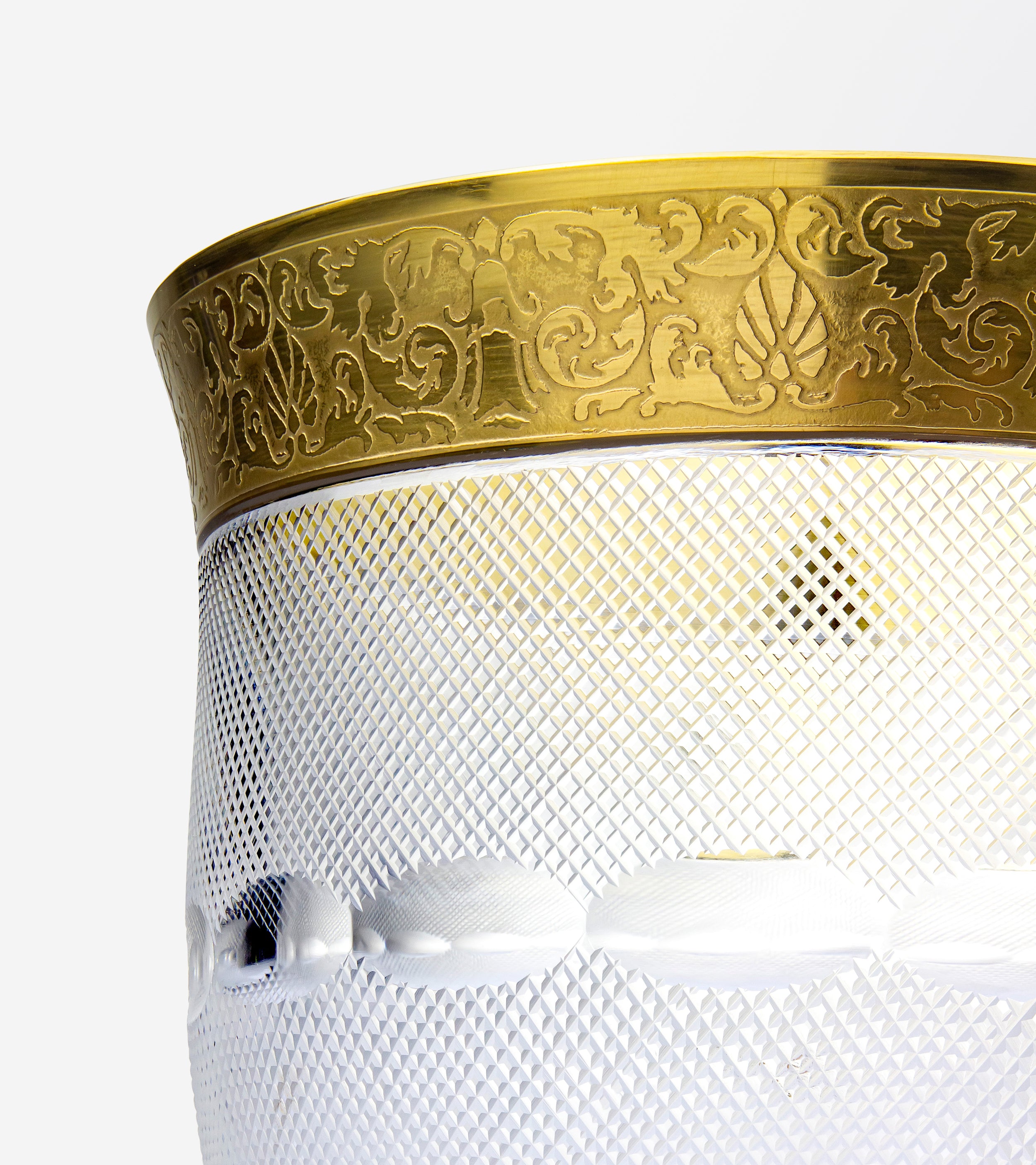 Crystal Ice Bucket by Moser in the "Splendid" Pattern - The Antique Guild