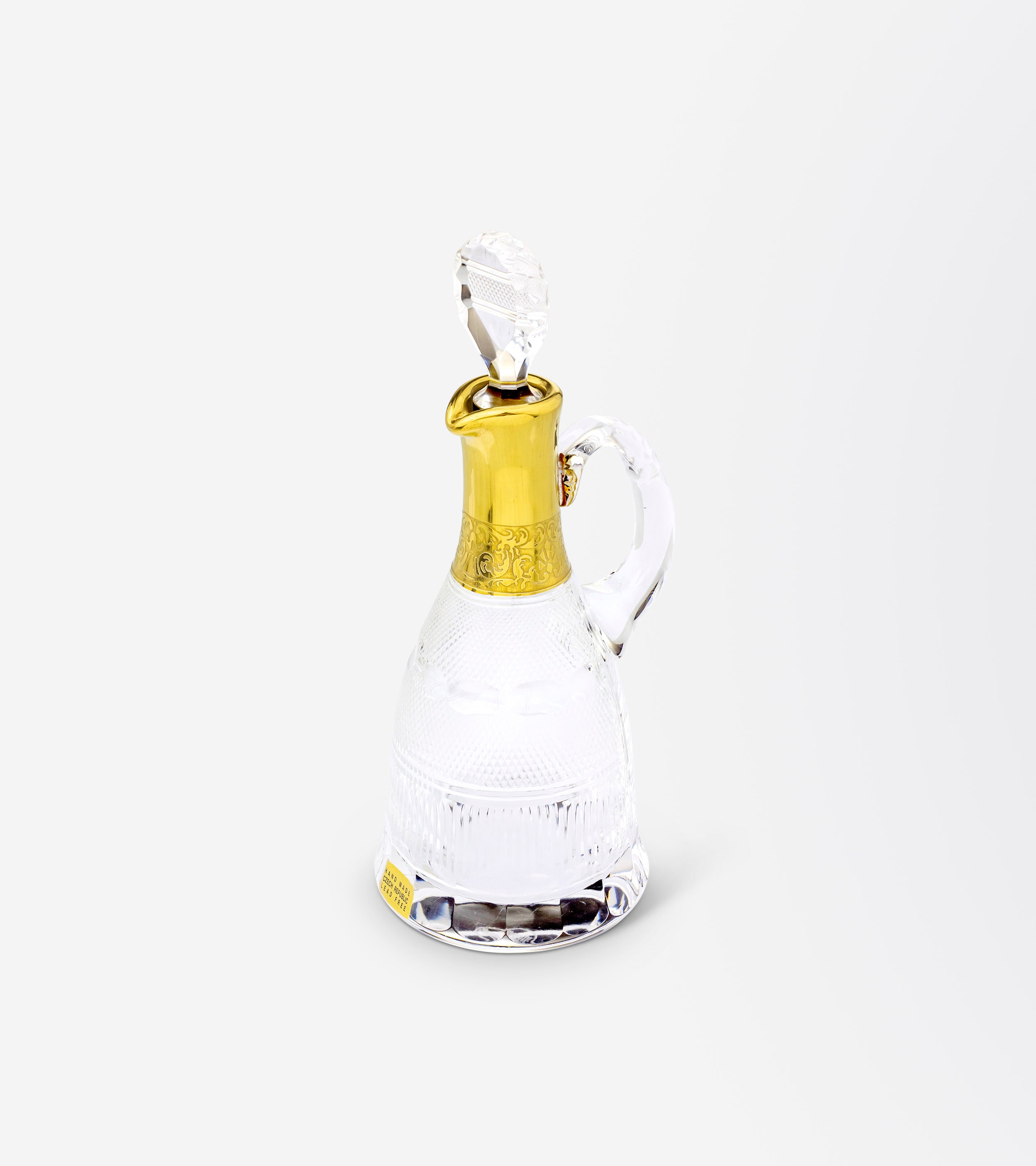 Small Crystal Carafe with Stopper by Moser in the "Splendid" Pattern - The Antique Guild