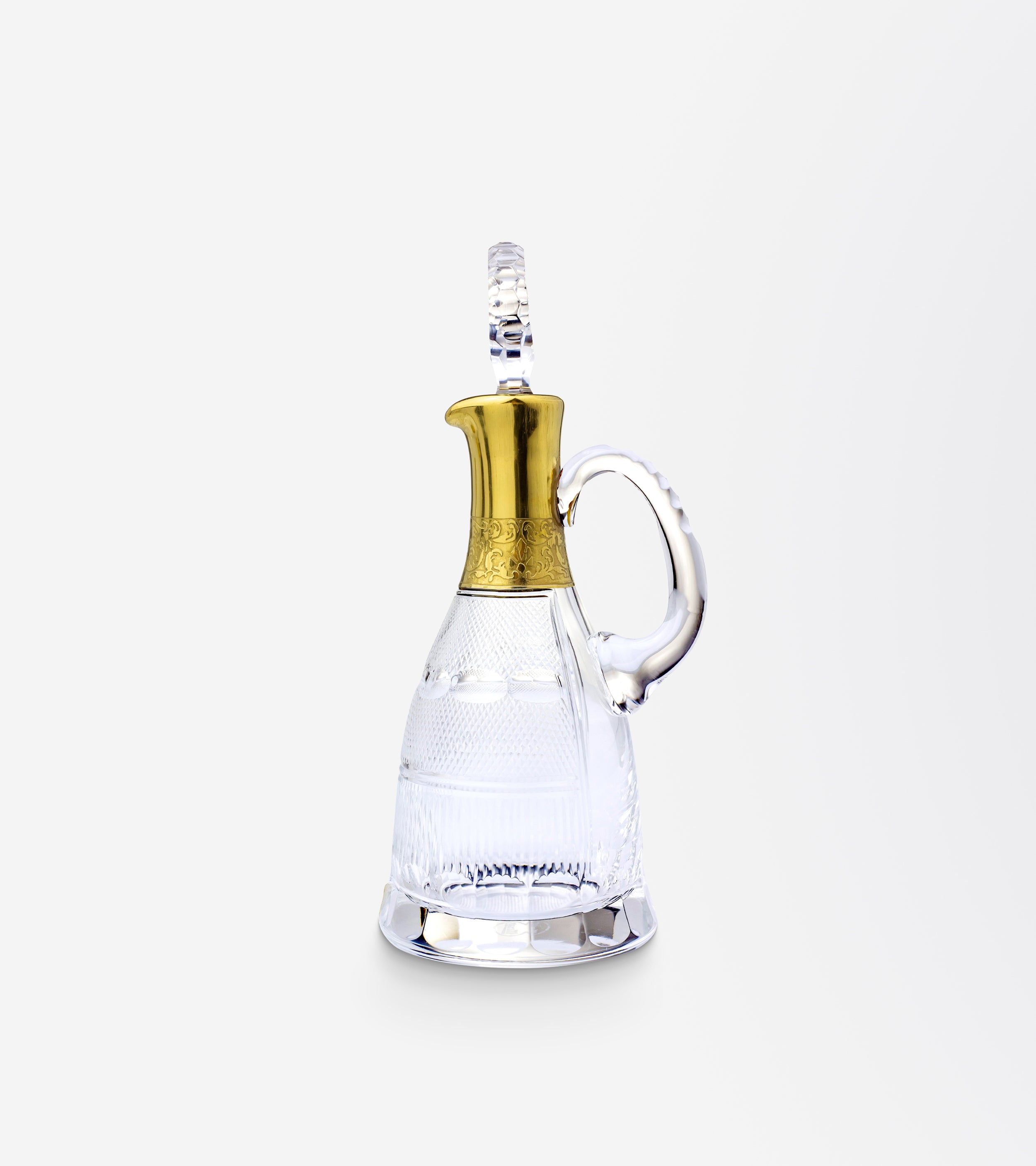 Small Crystal Carafe with Stopper by Moser in the "Splendid" Pattern - The Antique Guild