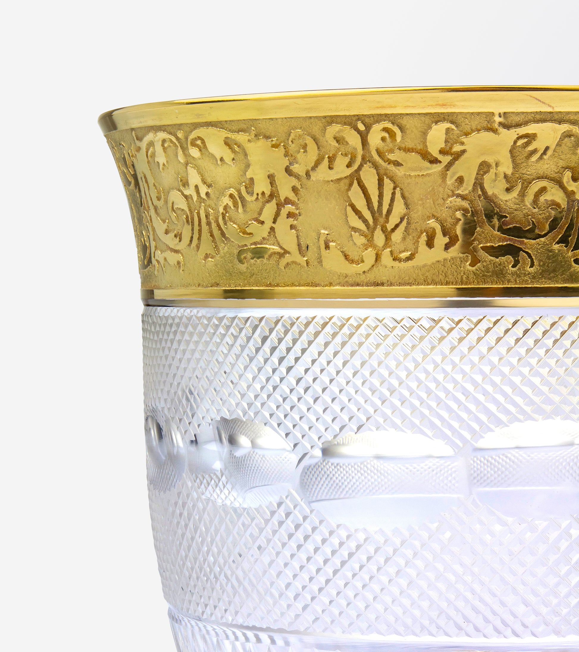 Set of Six Crystal Tumblers by Moser in the "Splendid" Pattern - The Antique Guild