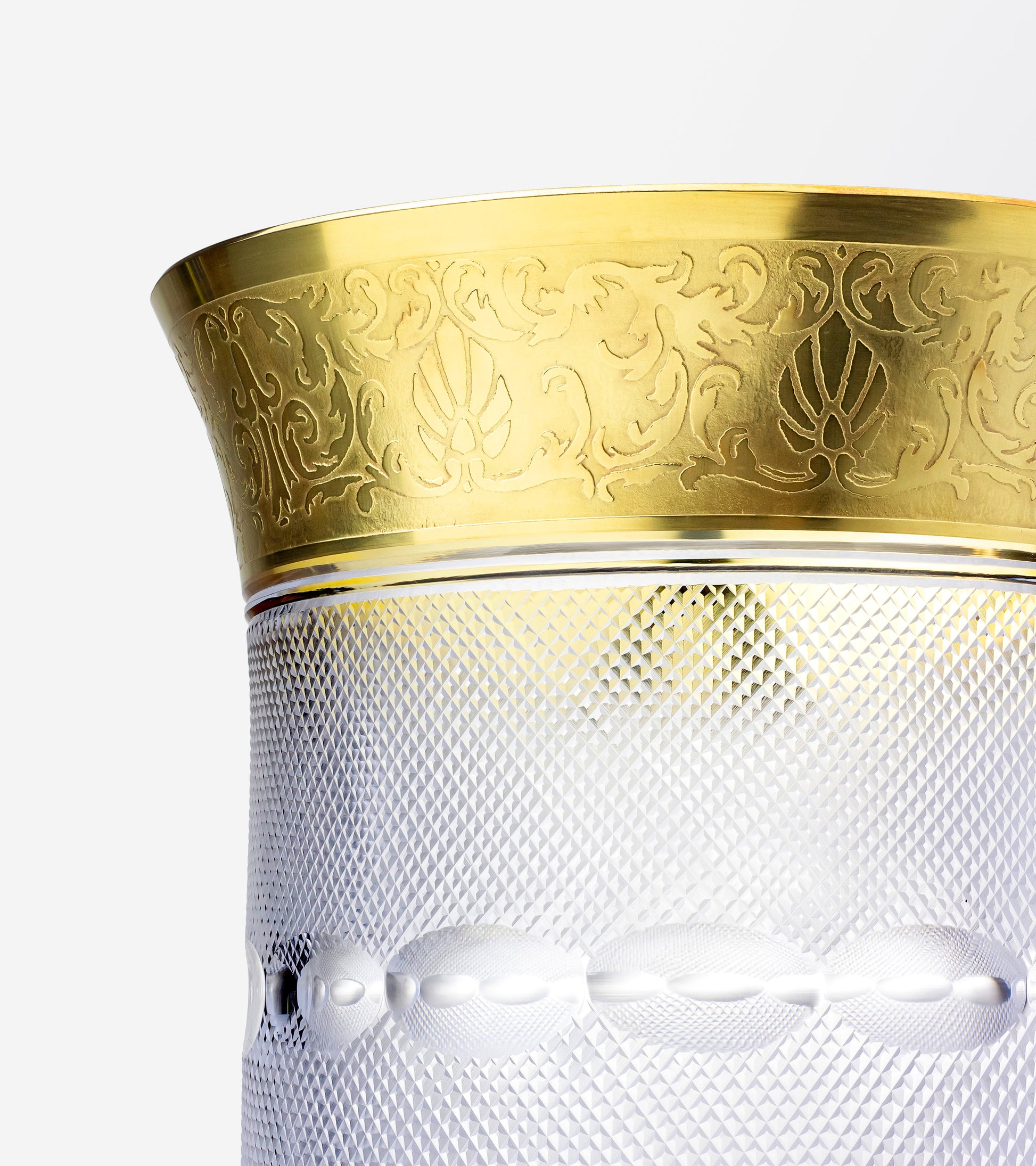 Large Crystal Vase by Moser in the "Splendid" Pattern - The Antique Guild