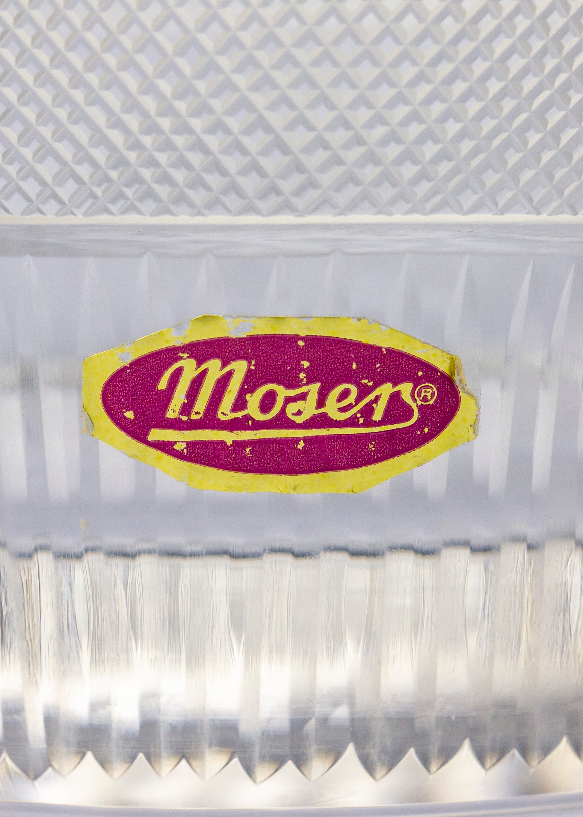 Crystal Ice Bucket by Moser in the "Splendid" Pattern - The Antique Guild