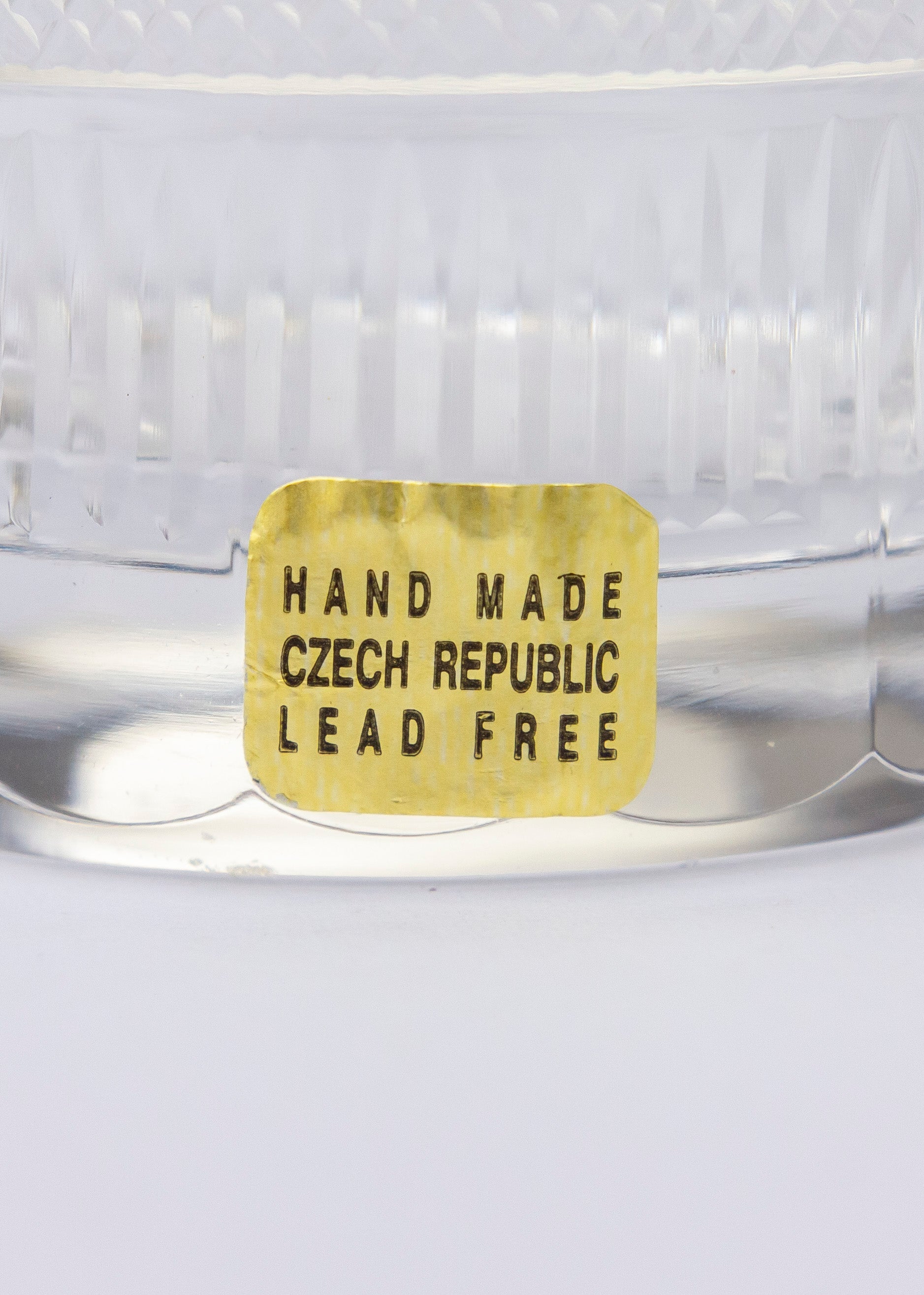 Set of Six Crystal Shot Glasses by Moser in the "Splendid" Pattern - The Antique Guild