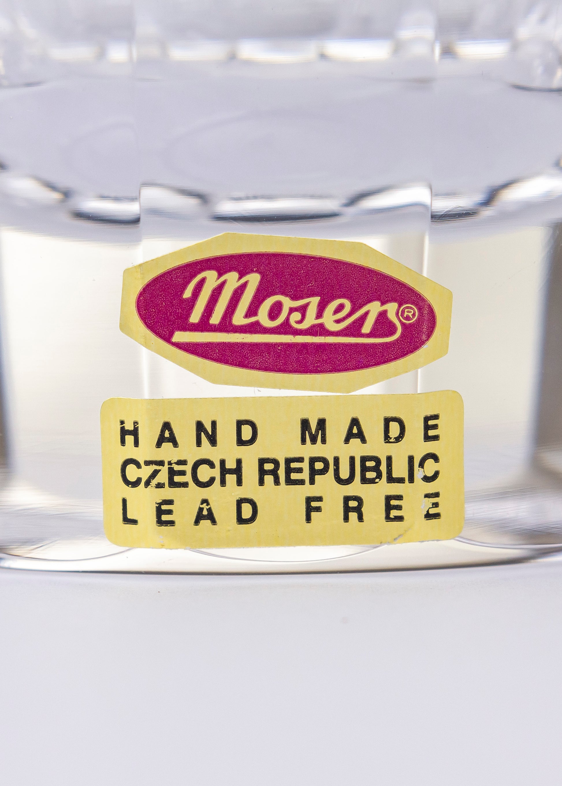 Large Crystal Vase by Moser in the "Splendid" Pattern - The Antique Guild