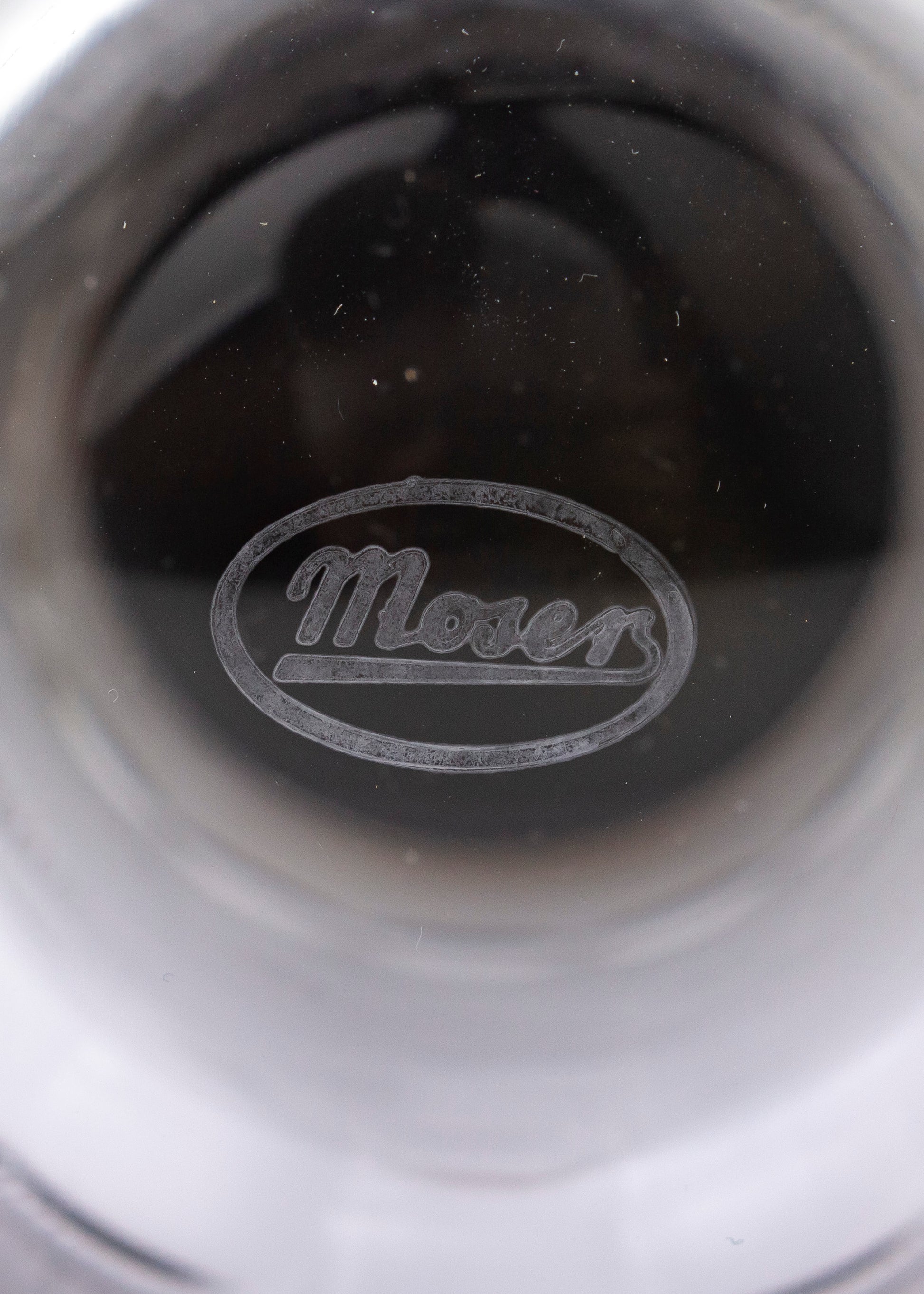 Large Crystal Vase by Moser in the "Splendid" Pattern - The Antique Guild