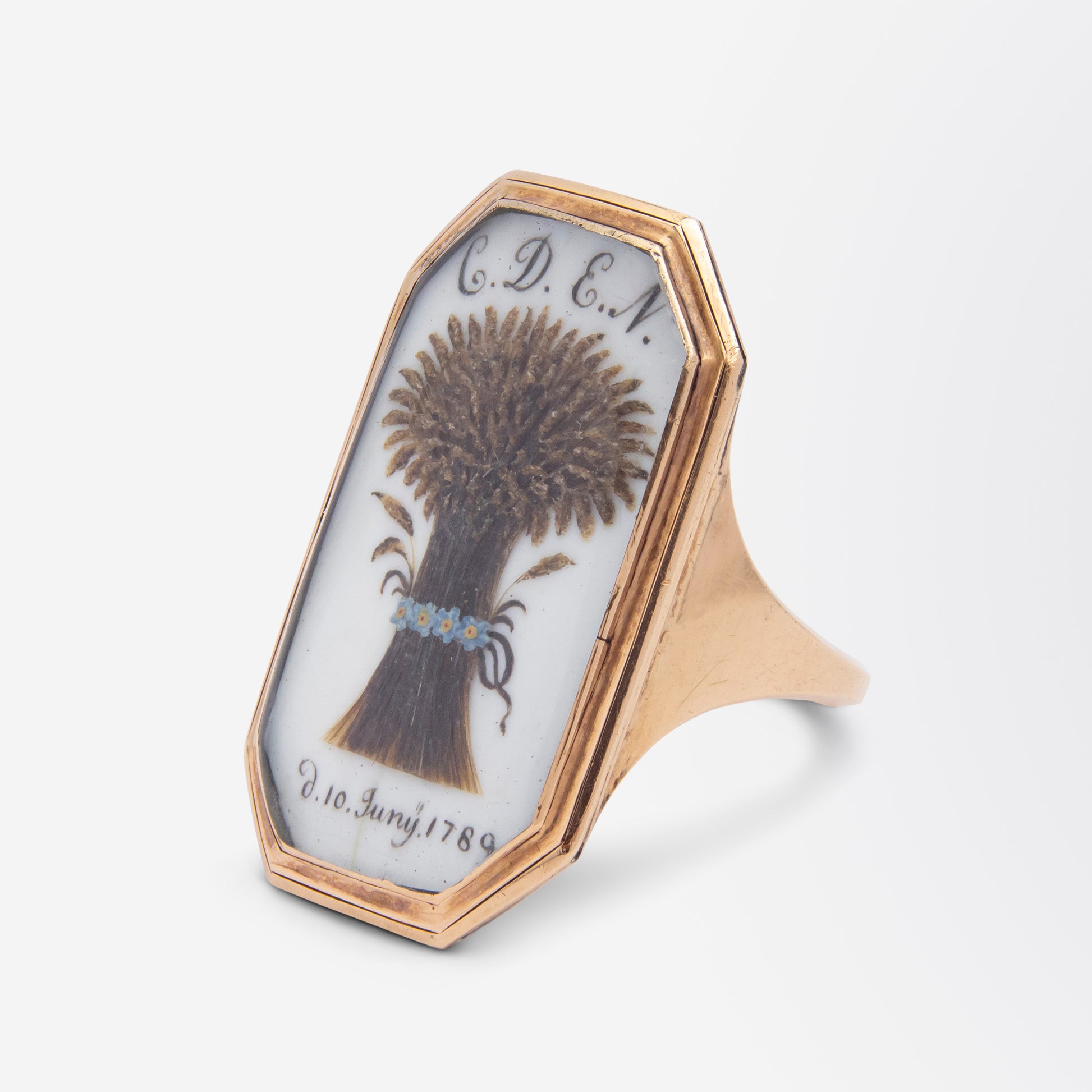 Anneau de deuil « catalan » du XVIIIe siècle