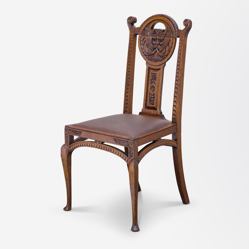 Set of Four Hand-Carved Northwind Dining Chairs