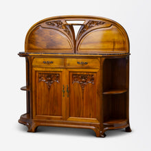 Load image into Gallery viewer, French Art Nouveau Carved Walnut Buffet
