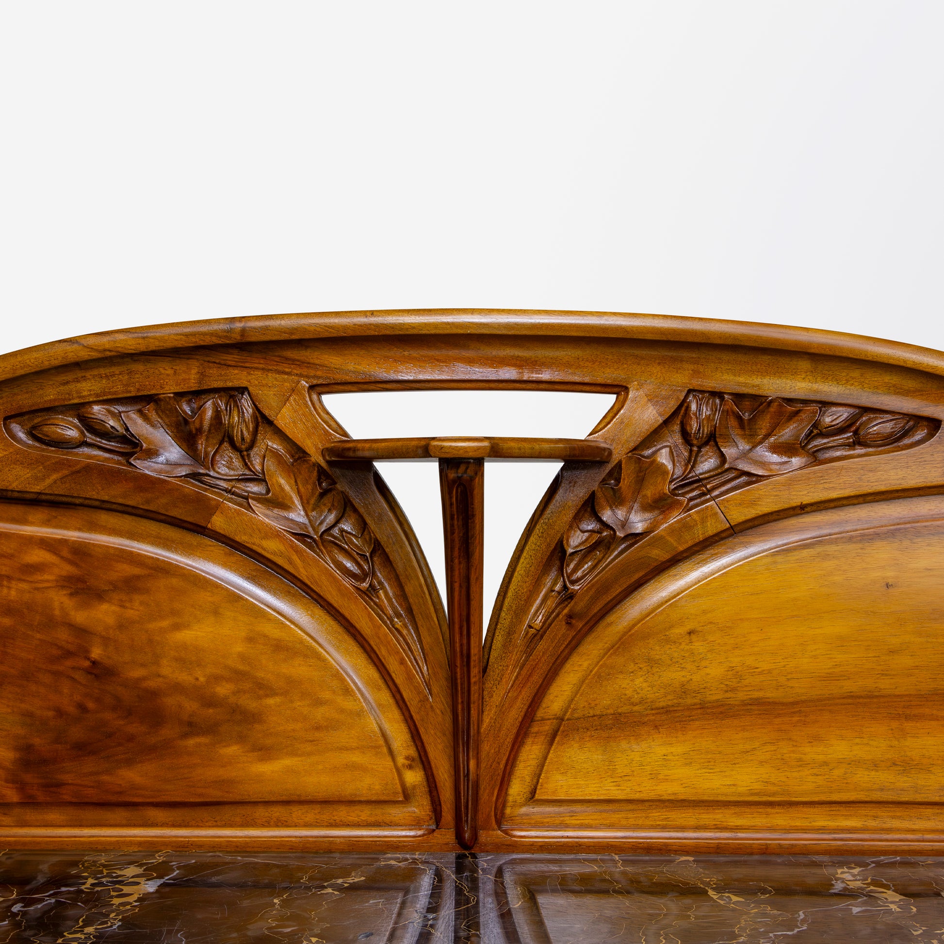 French Art Nouveau Carved Walnut Buffet