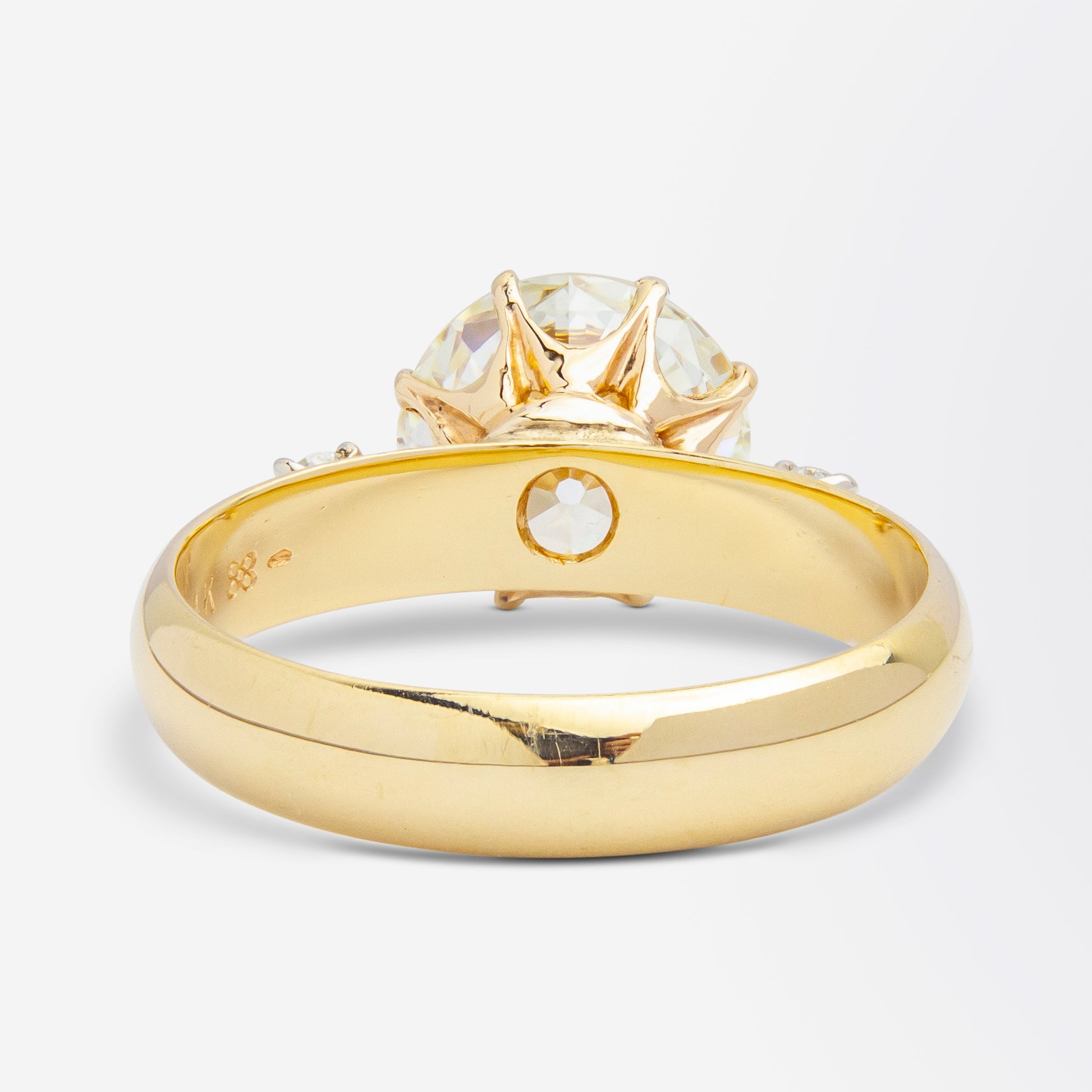 Bague en diamant taille ancienne européenne de 3,30 carats