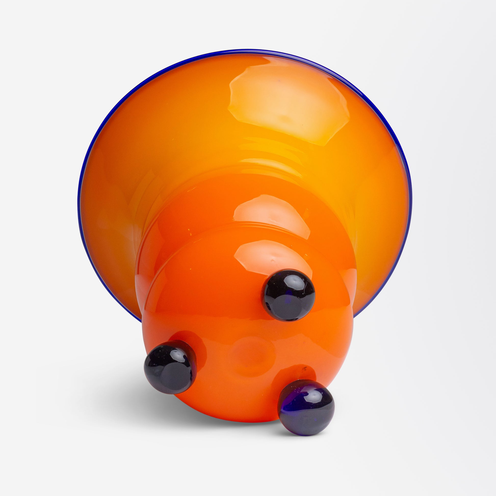 Vase Art Déco en verre côtelé Tango de Loetz 