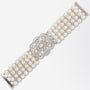 Impressive Diamond & Pearl Bracelet Set in Platinum Retailed by David R. Balogh