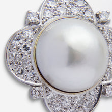 Load image into Gallery viewer, Group of Mabe Pearl &amp; Diamond Brooches in White Gold
