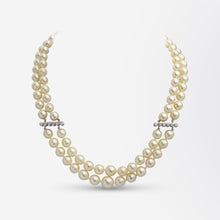Load image into Gallery viewer, Ventrella of Rome, Pearl &amp; Diamond Necklace
