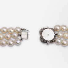 Load image into Gallery viewer, Mid Century Pearl &amp; Diamond Necklace
