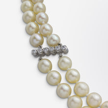 Load image into Gallery viewer, Ventrella of Rome, Pearl &amp; Diamond Necklace
