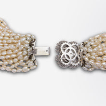 Load image into Gallery viewer, Mid Century Pearl Torsade with Mabe Pearl &amp; Diamond Clasp
