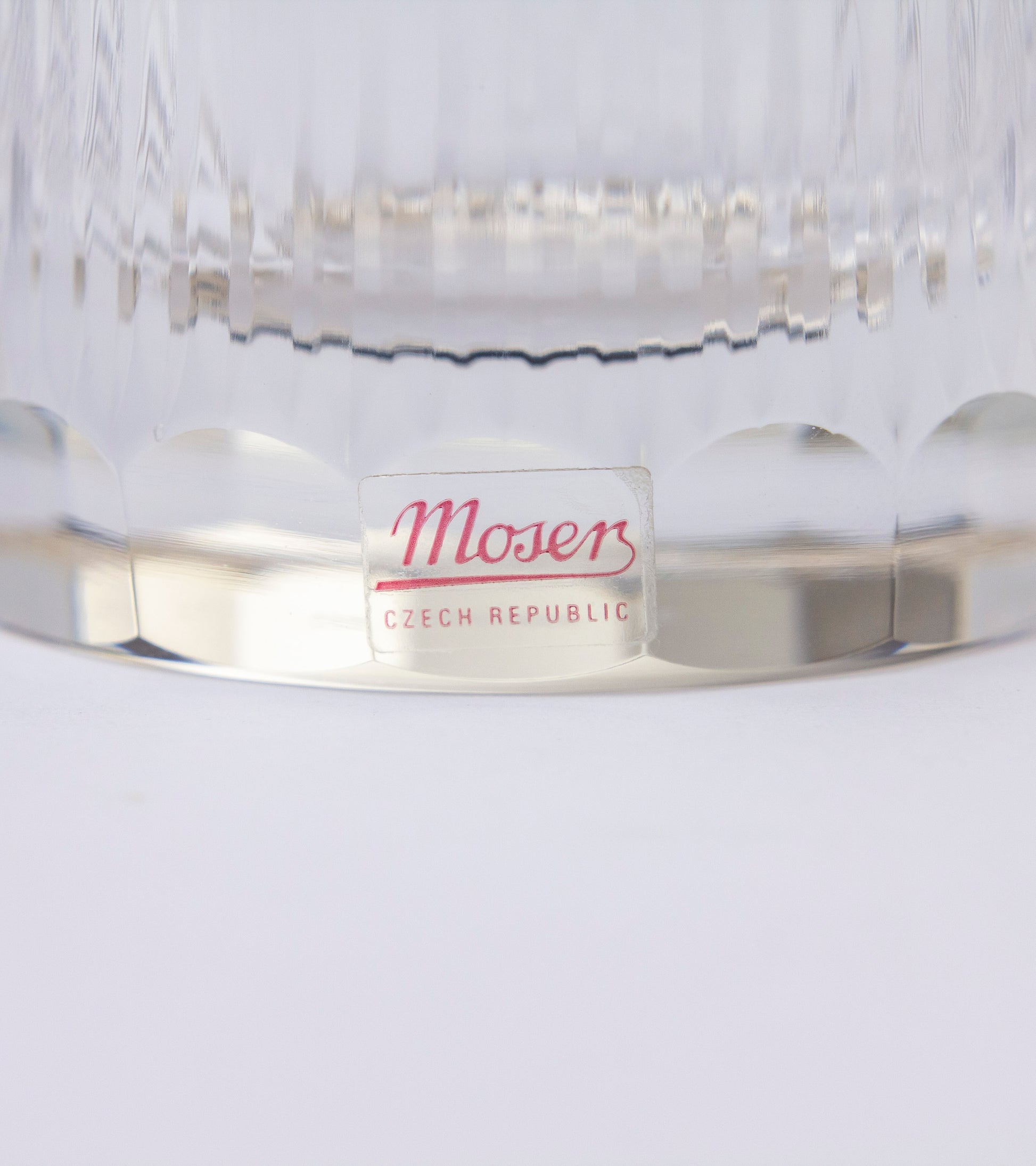 Crystal Perfume Bottle by Moser in the "Splendid" Pattern - The Antique Guild