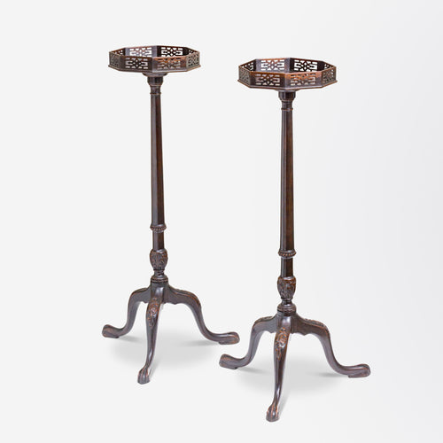 Pair of Mahogany Chippendale Fern Stands