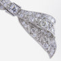 Art Deco Platinum & Diamond Bow Brooch by Kohn