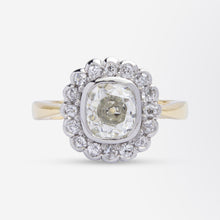 Load image into Gallery viewer, Old Mine Cut &amp; Old European Cut Diamond Cluster Ring
