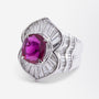 Impressive Platinum, Diamond, and GIA Certified Ruby Ring