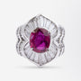 Impressive Platinum, Diamond, and GIA Certified Ruby Ring