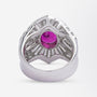 Impressive Platinum, Diamond, and GIA Certified Ruby Ring