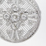 Belle Epoque Handmade Platinum and Diamond Brooch Pendant