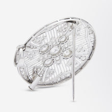 Load image into Gallery viewer, Belle Epoque Handmade Platinum and Diamond Brooch Pendant
