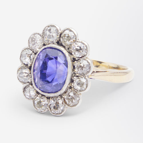 Edwardian Colour Change Sapphire & Diamond Ring