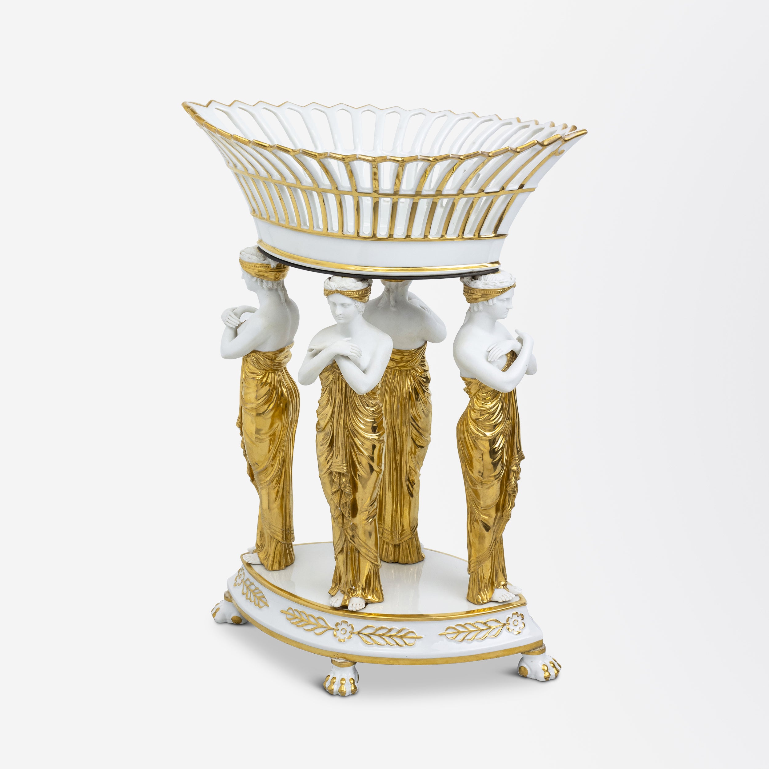 Hard Paste Porcelain Centrepiece by P.L. Dagoty of Paris