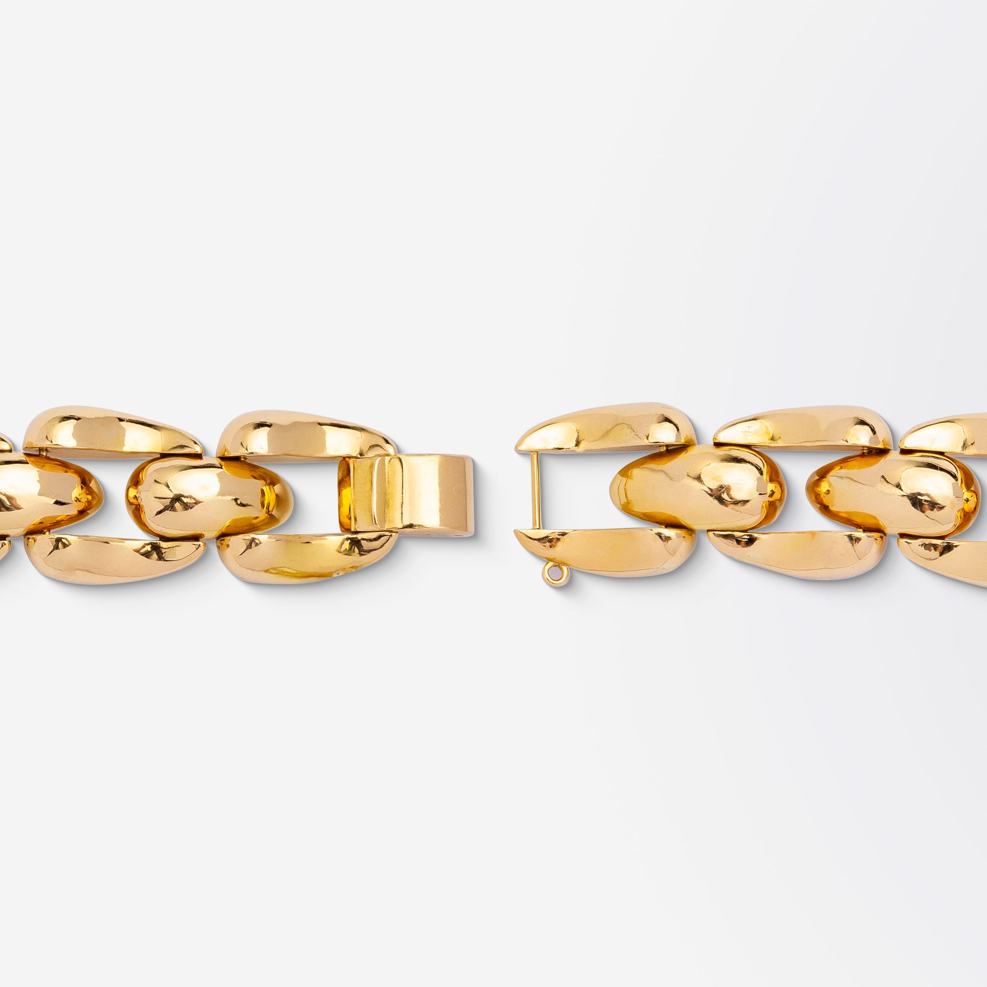 Bracelet rétro en citrine, rubis et diamants