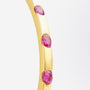 14kt Yellow Gold & Ruby Hinged Bangle