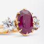 Thai Ruby & Old European Cut Diamond Ring
