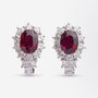 18kt White Gold, Ruby & Diamond Earring & Ring Suite