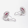 18kt White Gold, Ruby & Diamond Earring & Ring Suite