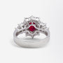 18kt White Gold, Ruby & Diamond Earring & Ring Suite