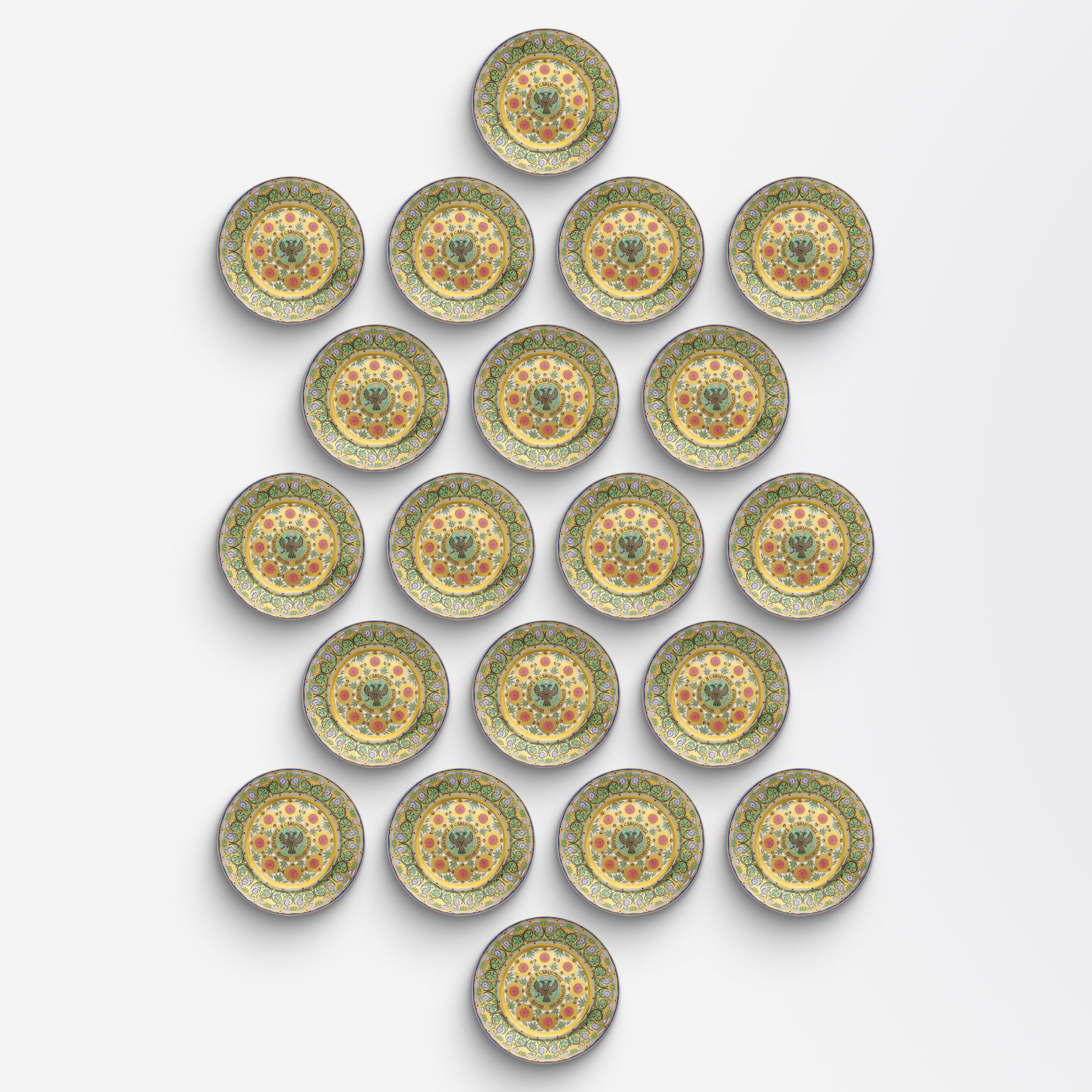 Suite de reproductions russes du service du Kremlin pour Nicolas Ier