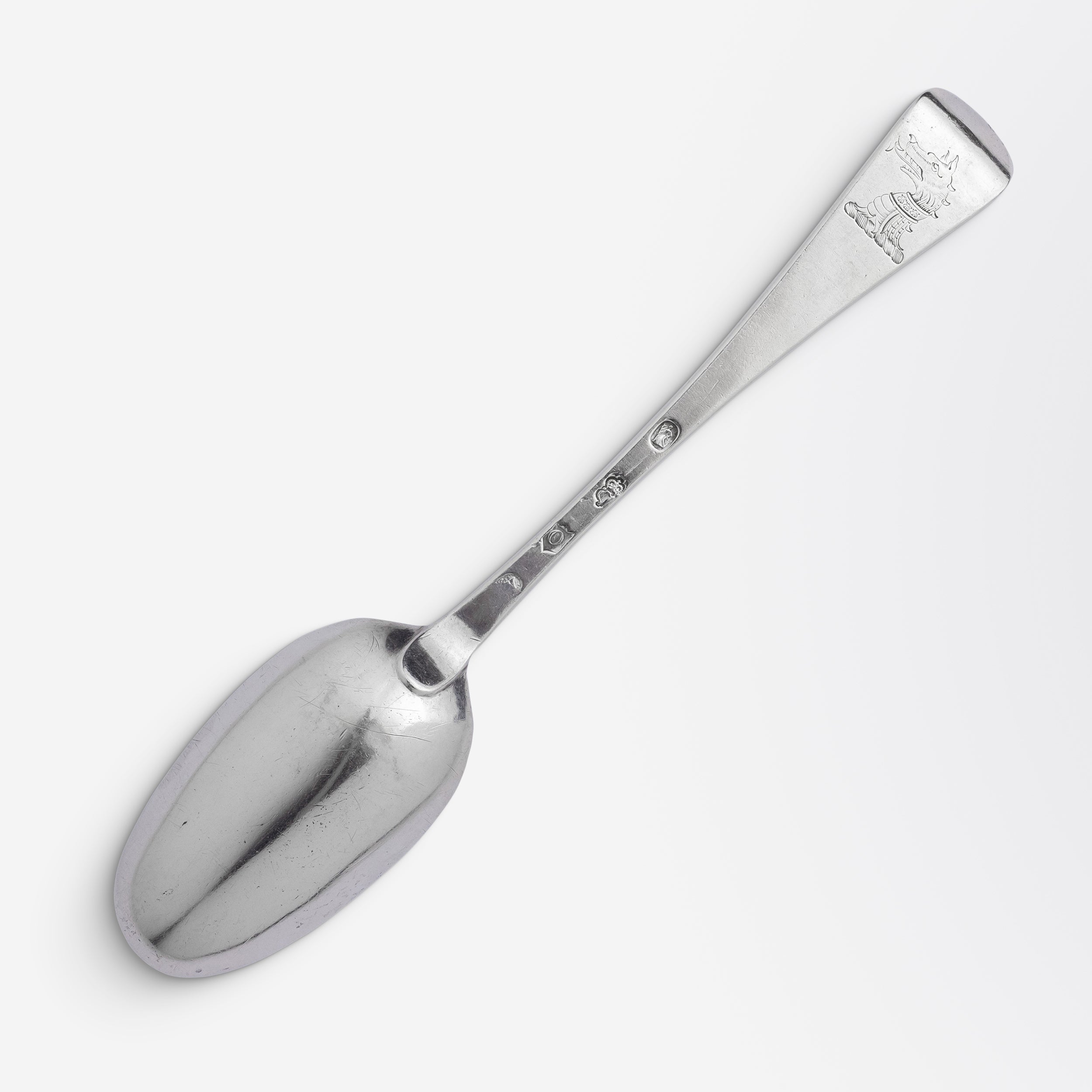 Irish Sterling Silver Tablespoon with Dragon Crest
