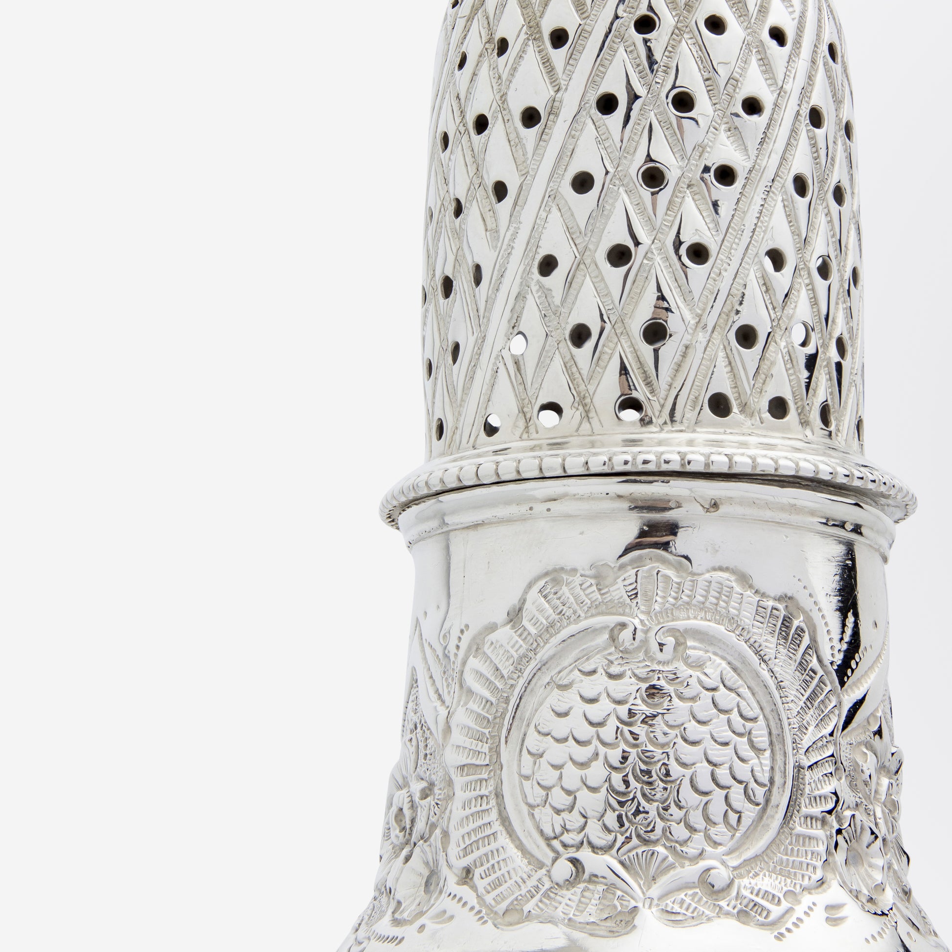 George III Sterling Silver Sugar Shaker by Peter & Jonathan Bateman
