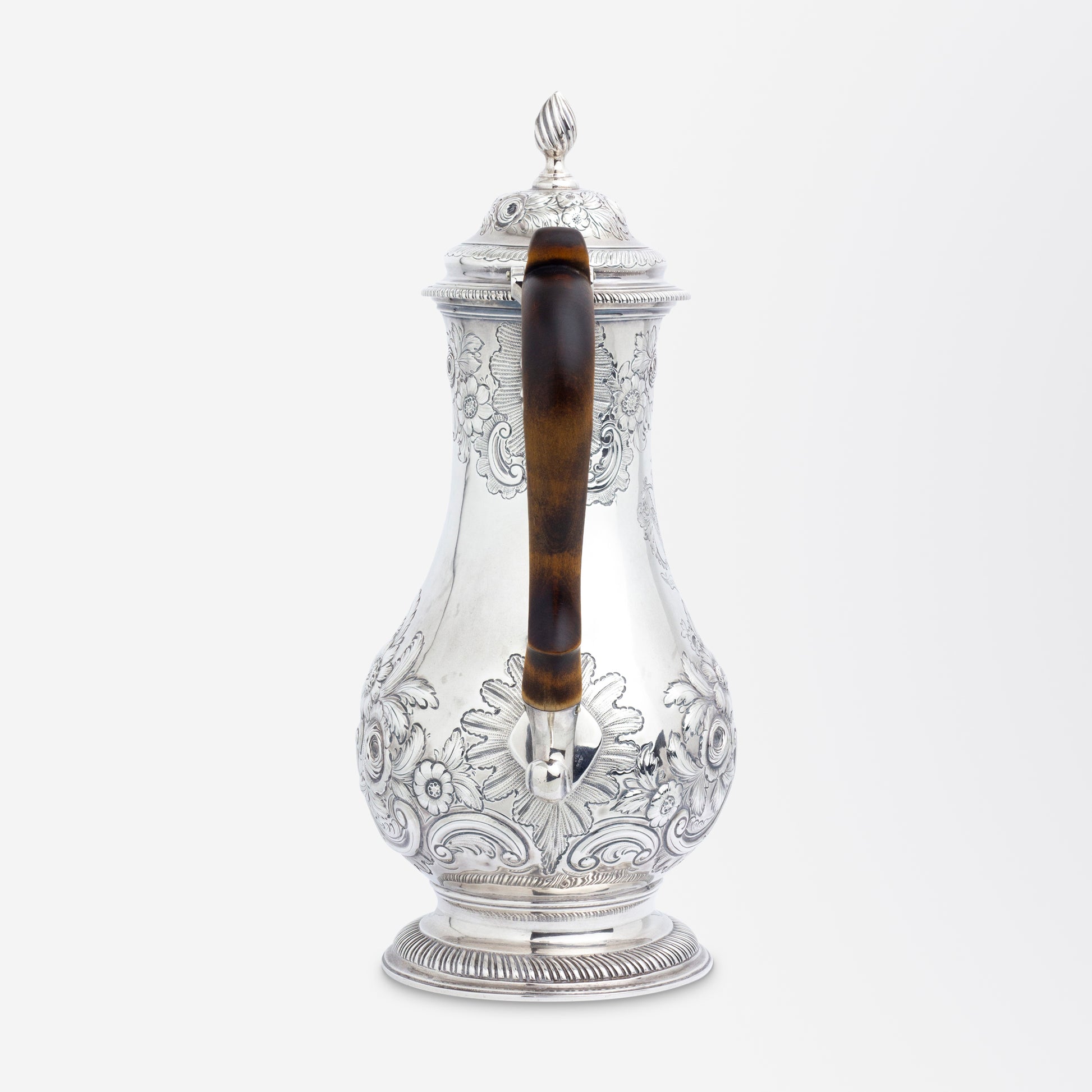 George III Era Sterling Silver Coffee Pot by Charles Wallis