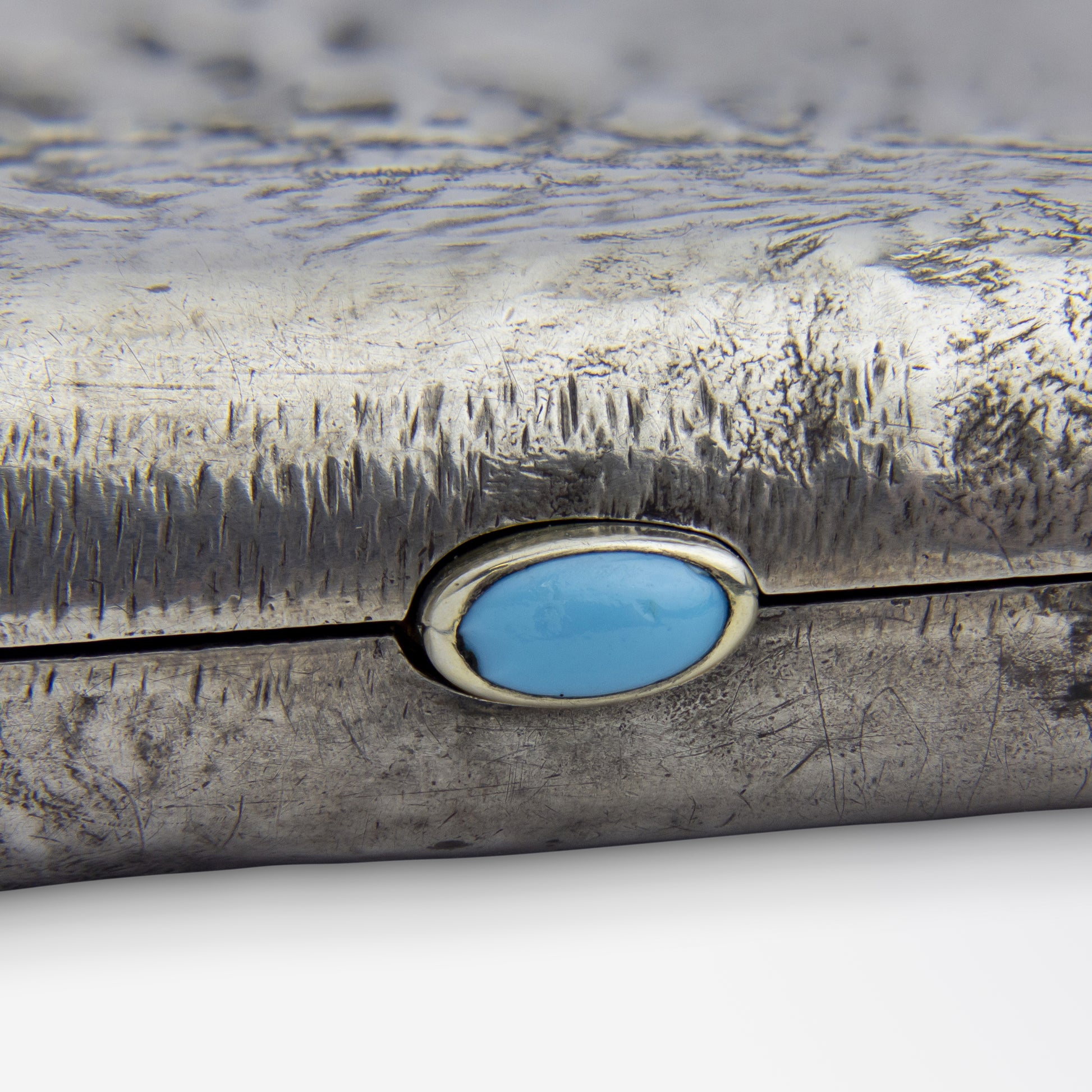 Étui à cigarettes Fabergé Samorodok avec cabochon turquoise