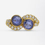 Ceylon Sapphire & Diamond Dress Ring - The Antique Guild