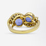 Ceylon Sapphire & Diamond Dress Ring - The Antique Guild