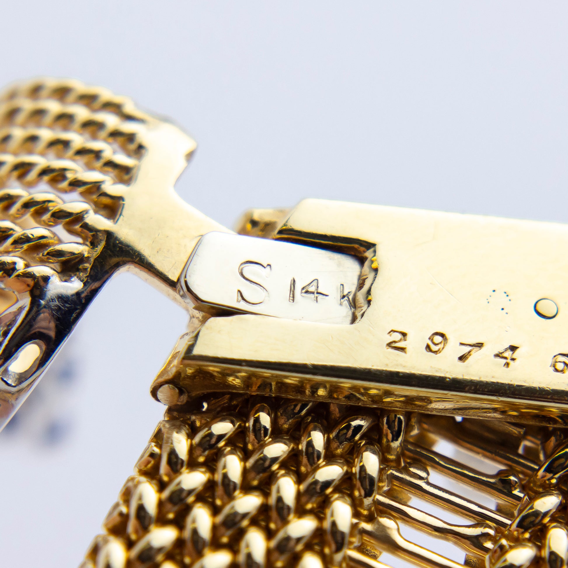 Bracelet ajustable en diamants et saphirs de style rétro