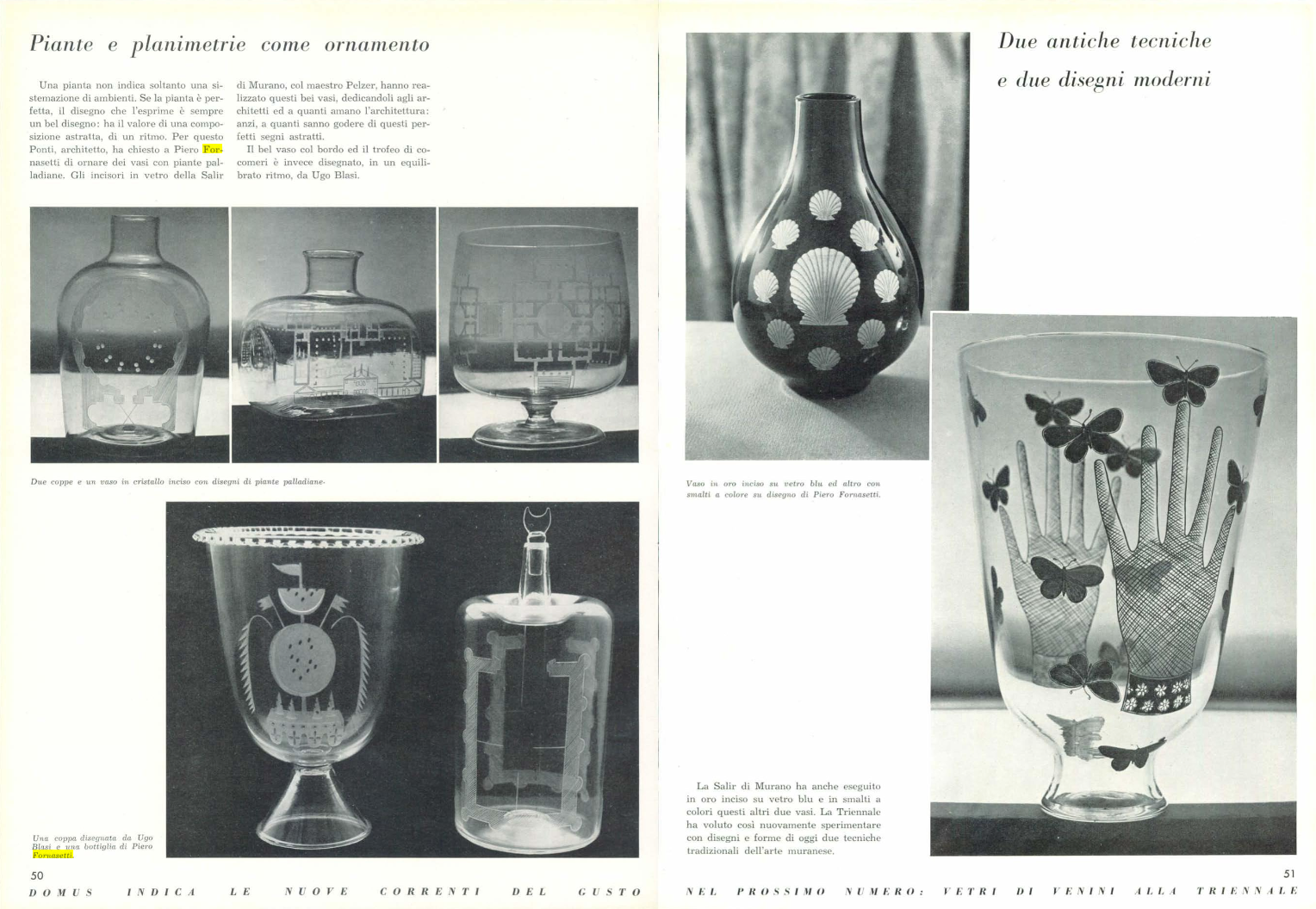 Vaso Della Coquille par Piero Fornasetti Circa 1940