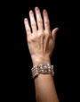 Impressive Diamond & Pearl Bracelet Set in Platinum Retailed by David R. Balogh