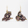 A Pair of Japanese Shakudo Hook Earrings
